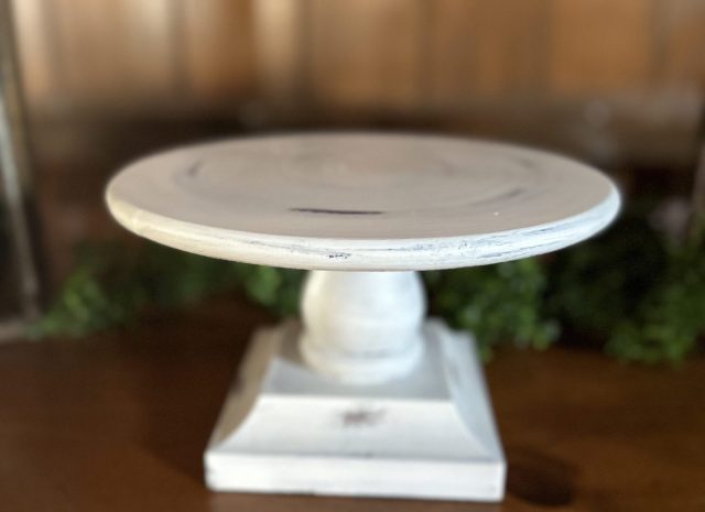 White Rustic Cake Stand